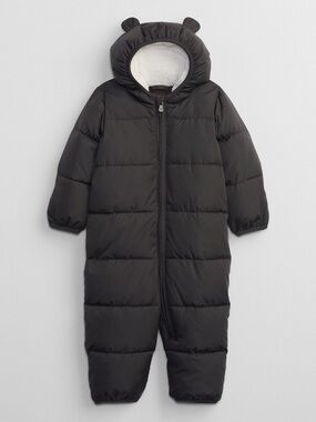 | Baby Gap | ColdControl Max | Puffer Snowsuit in Soft Black size 3-6 months